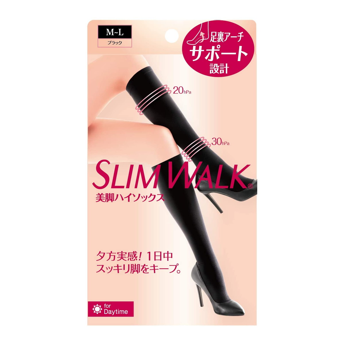 【送料込・まとめ買い×40個セット】ピップ スリムウォーク 美脚 ハイソックス ブラック M-L 1足入|日用品&生活雑貨の店「カットコ」