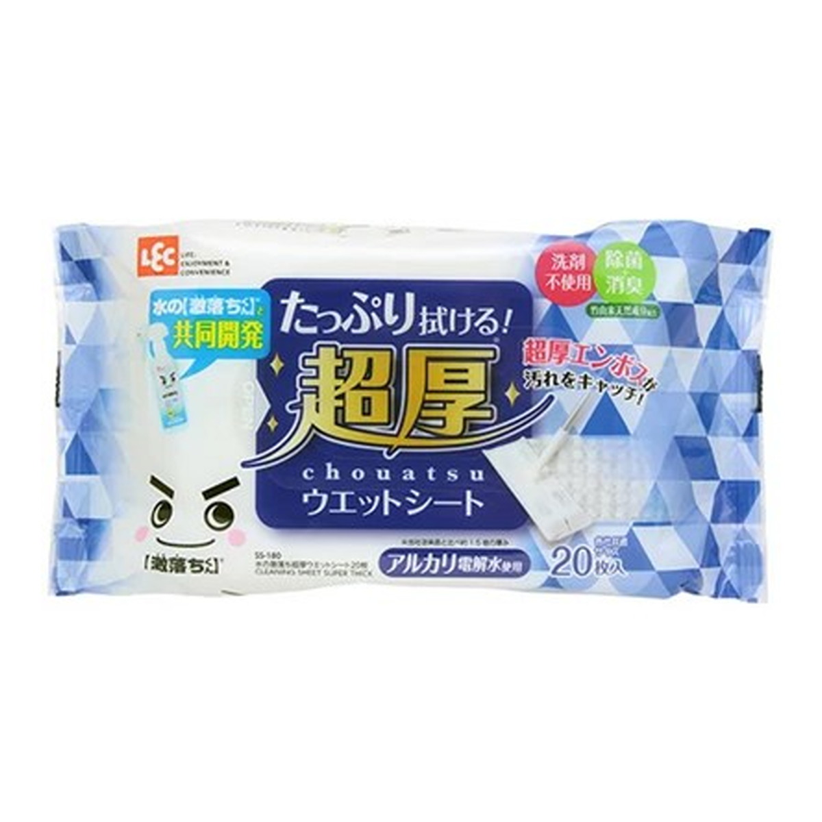 【送料込・まとめ買い×36個セット】レック LEC 水の激落ちくん 超厚 ウェットシート 20枚入