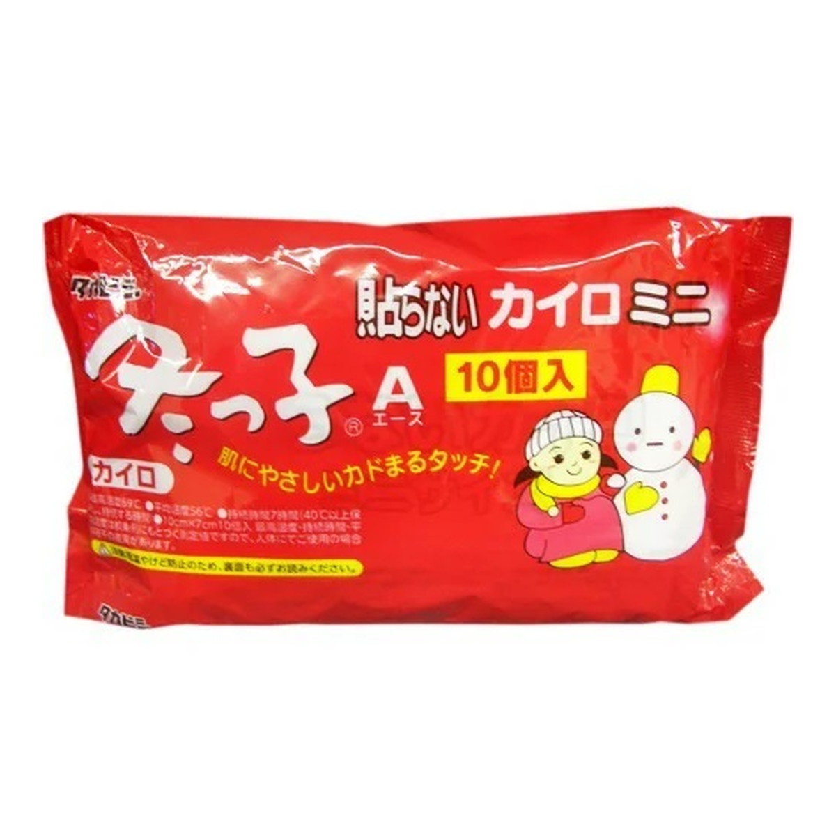 【送料込・まとめ買い×48個セット】タカビシ 冬っ子　エース ミニ MINI 10個入 貼らないカイロミニ