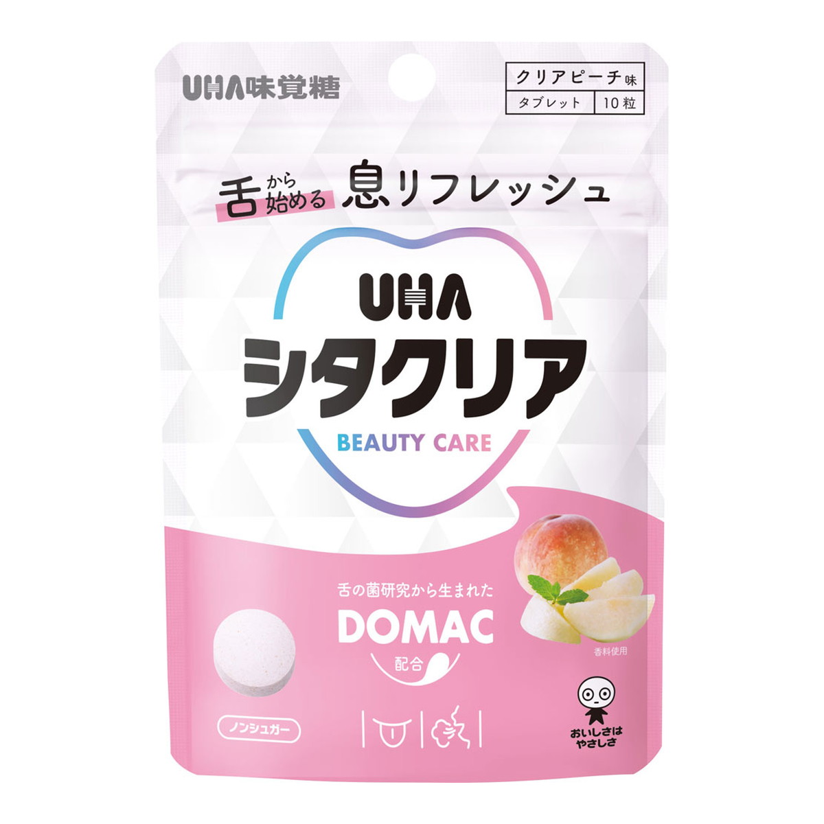【送料込・まとめ買い&times;72個セット】UHA味覚糖 舌から始める 息リフレッシュ UHA シタクリア タブレット クリアピーチ味 10粒｜日用品＆生活雑貨の店「カットコ」