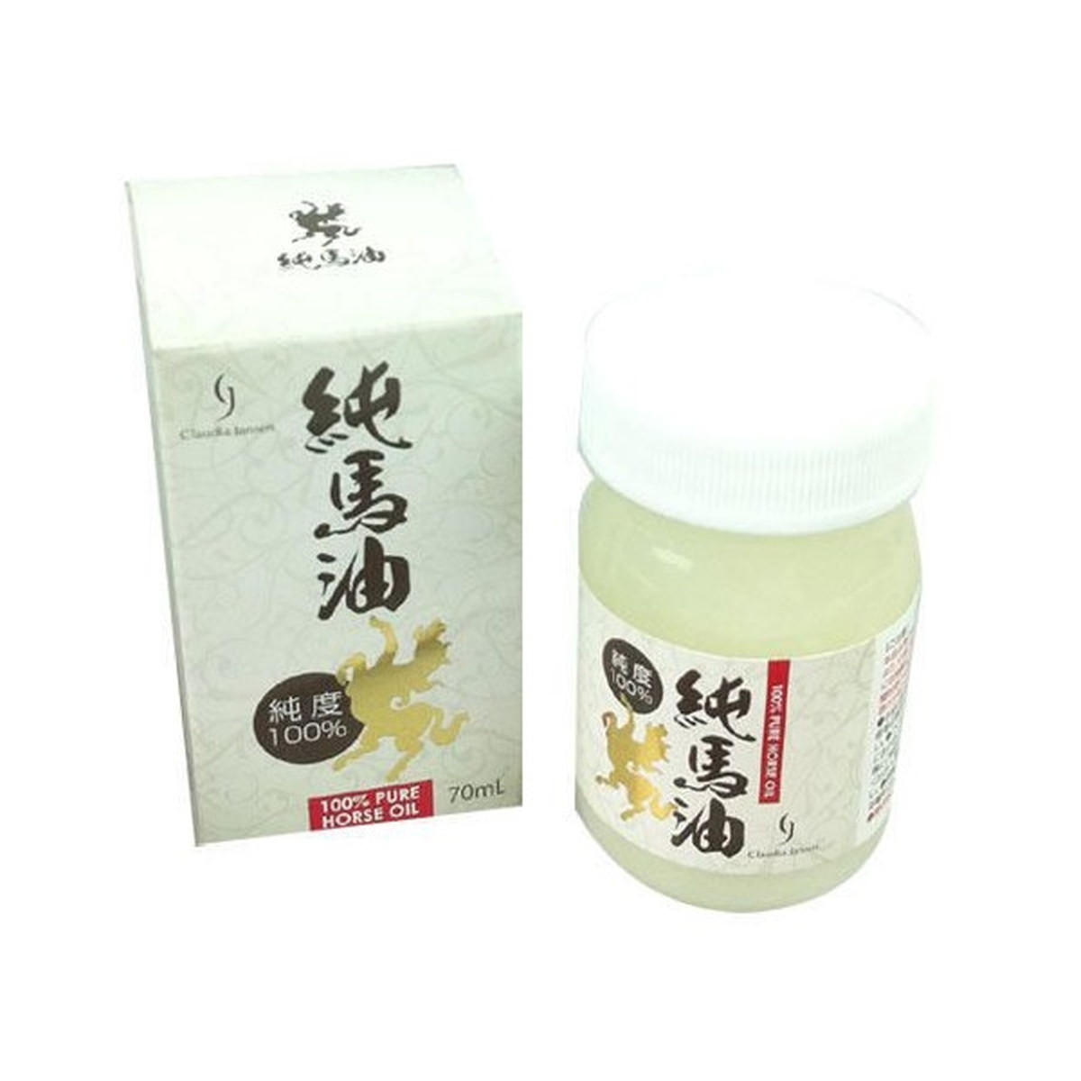 【送料込・まとめ買い×48個セット】スキンオイルH100 馬油 クリーム 純馬油 純度100% 70g
