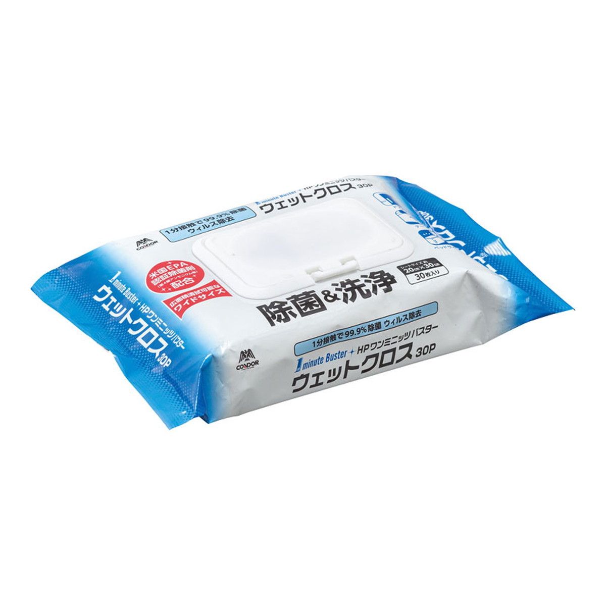 【送料込・まとめ買い×30個セット】山崎産業 HP1 ミニッツバスター ウエットクロス 30枚入 洗浄・除菌