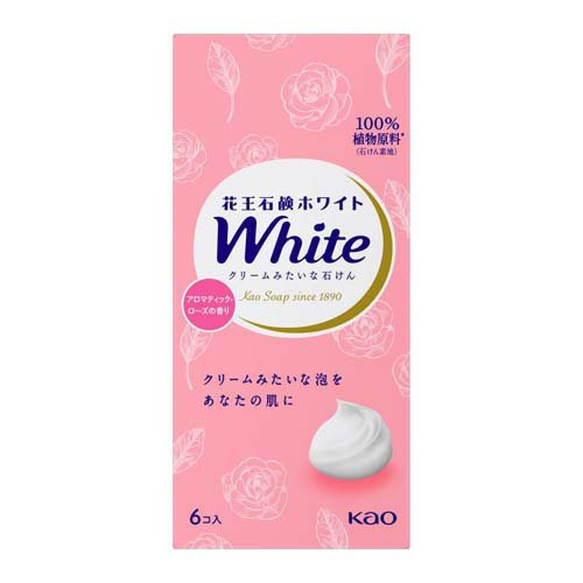 【送料込・まとめ買い×20個セット】花王 花王石鹸ホワイト アロマティックローズの香り 普通サイズ 85×6コ入