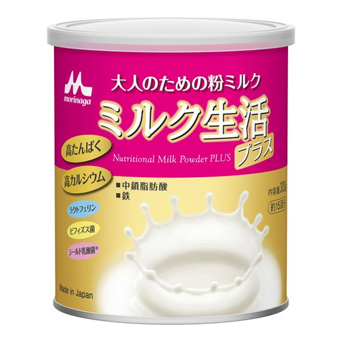 【送料込・まとめ買い×12個セット】森永乳業 ミルク生活 プラス 缶タイプ 300g 大人用粉ミルク 26,625円