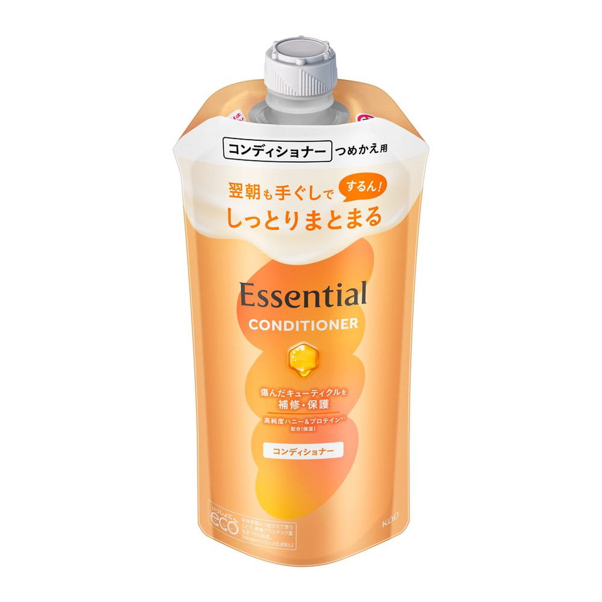 【送料込・まとめ買い×24個セット】花王 エッセンシャル しっとりまとまる コンディショナー つめかえ用 300mL