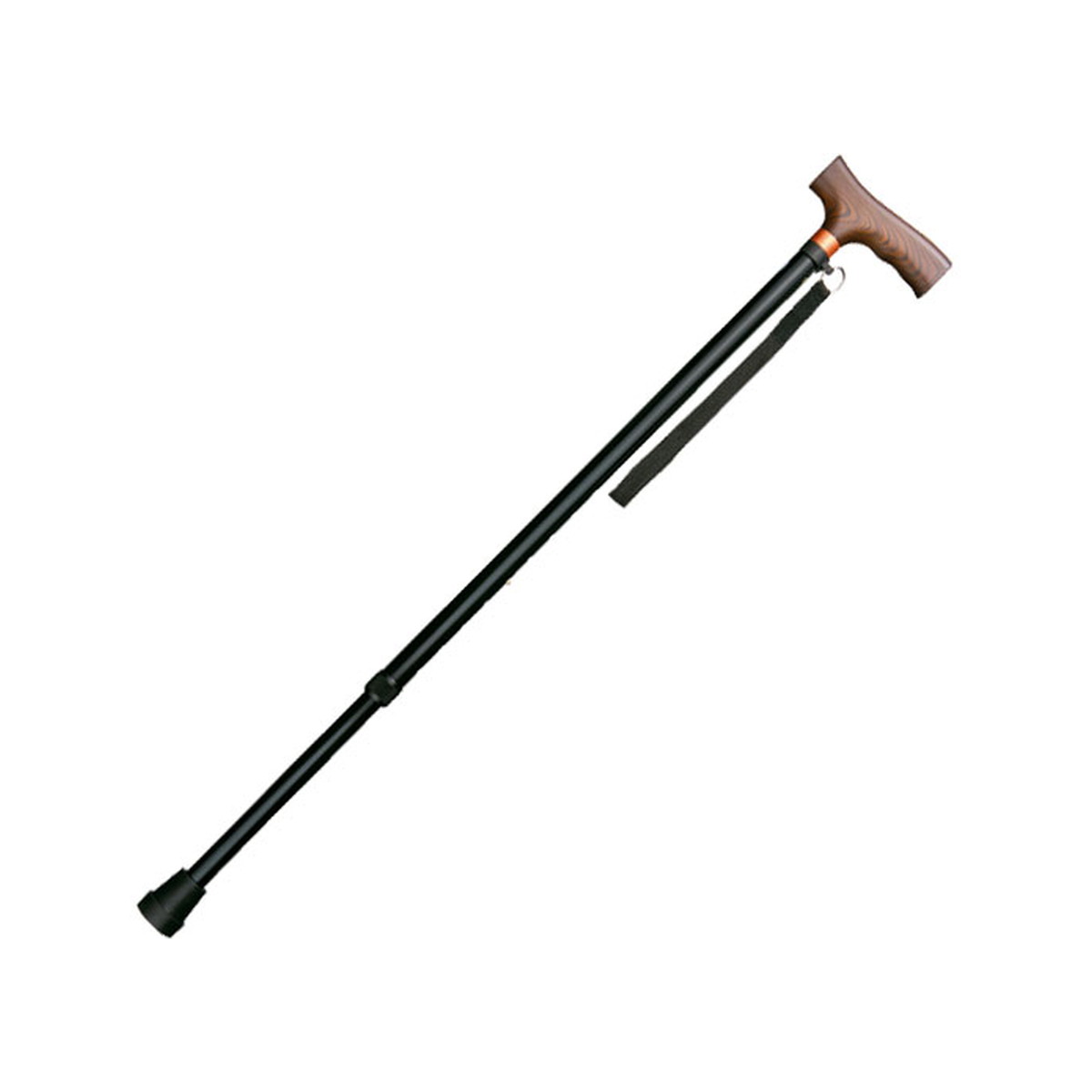 【送料込・まとめ買い×12個セット】インターリンクス アルミ軽量 伸縮ステッキ ベーシック 22mmタイプ 0401-BS2812 ブラック|日用品&生活雑貨の店「カットコ」