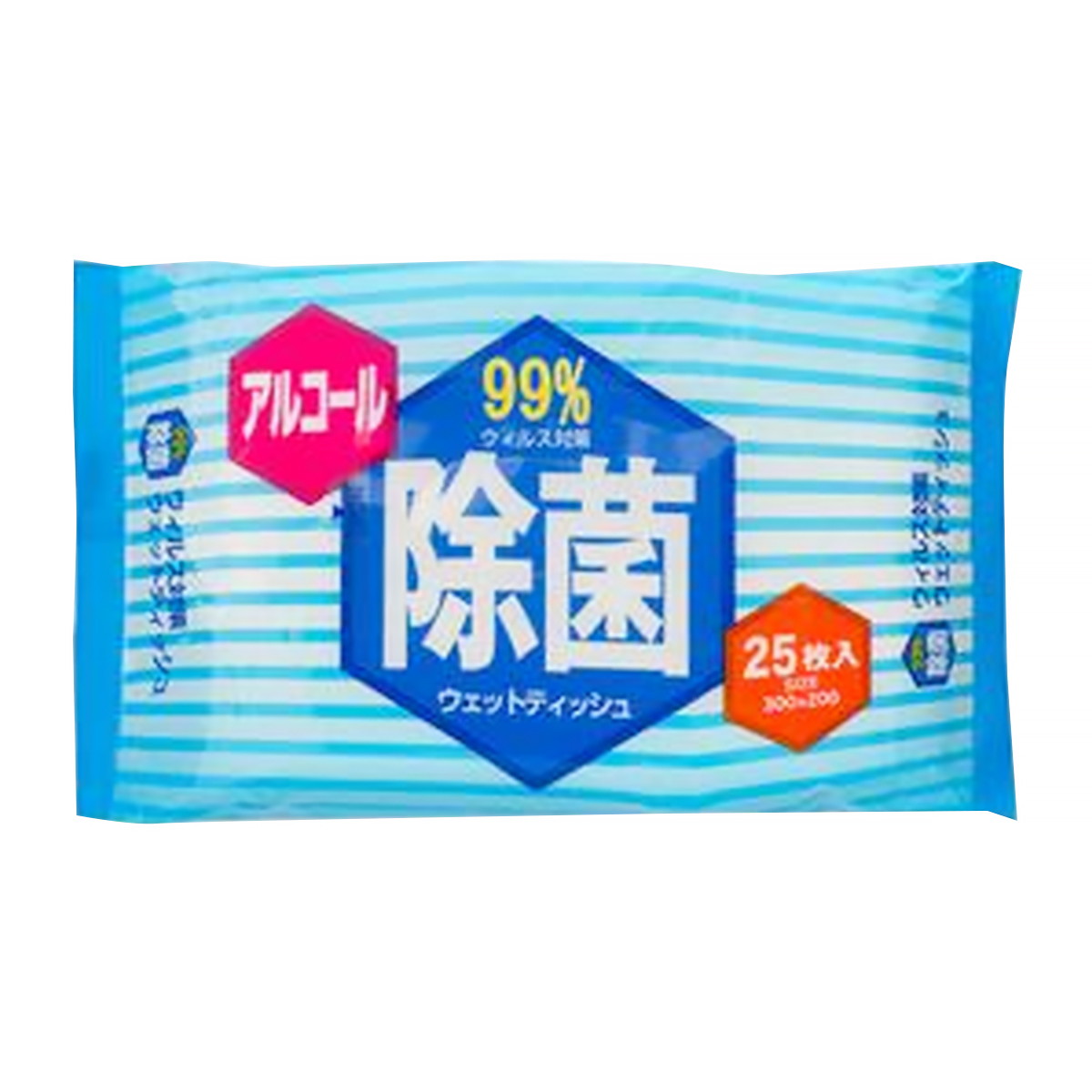 【送料込・まとめ買い×50個セット】HADARIKI ハダリキ アルコール 除菌 ウェットティッシュ 大判タイプ 25枚入