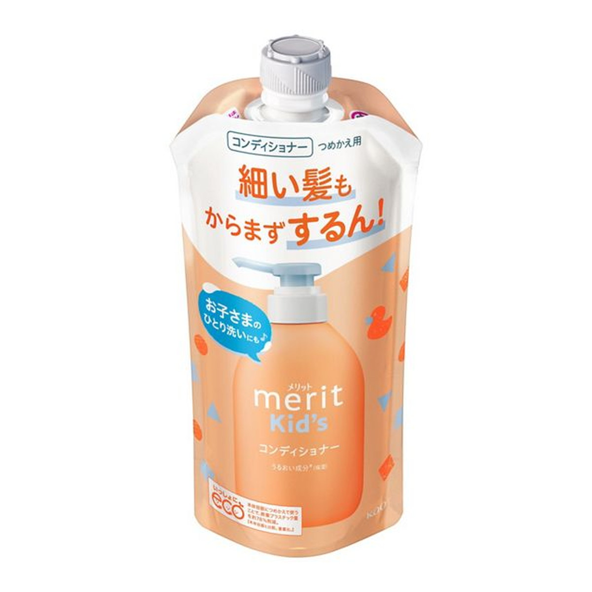 【送料込・まとめ買い×24個セット】花王 メリット キッズ コンディショナー つめかえ用 285mL