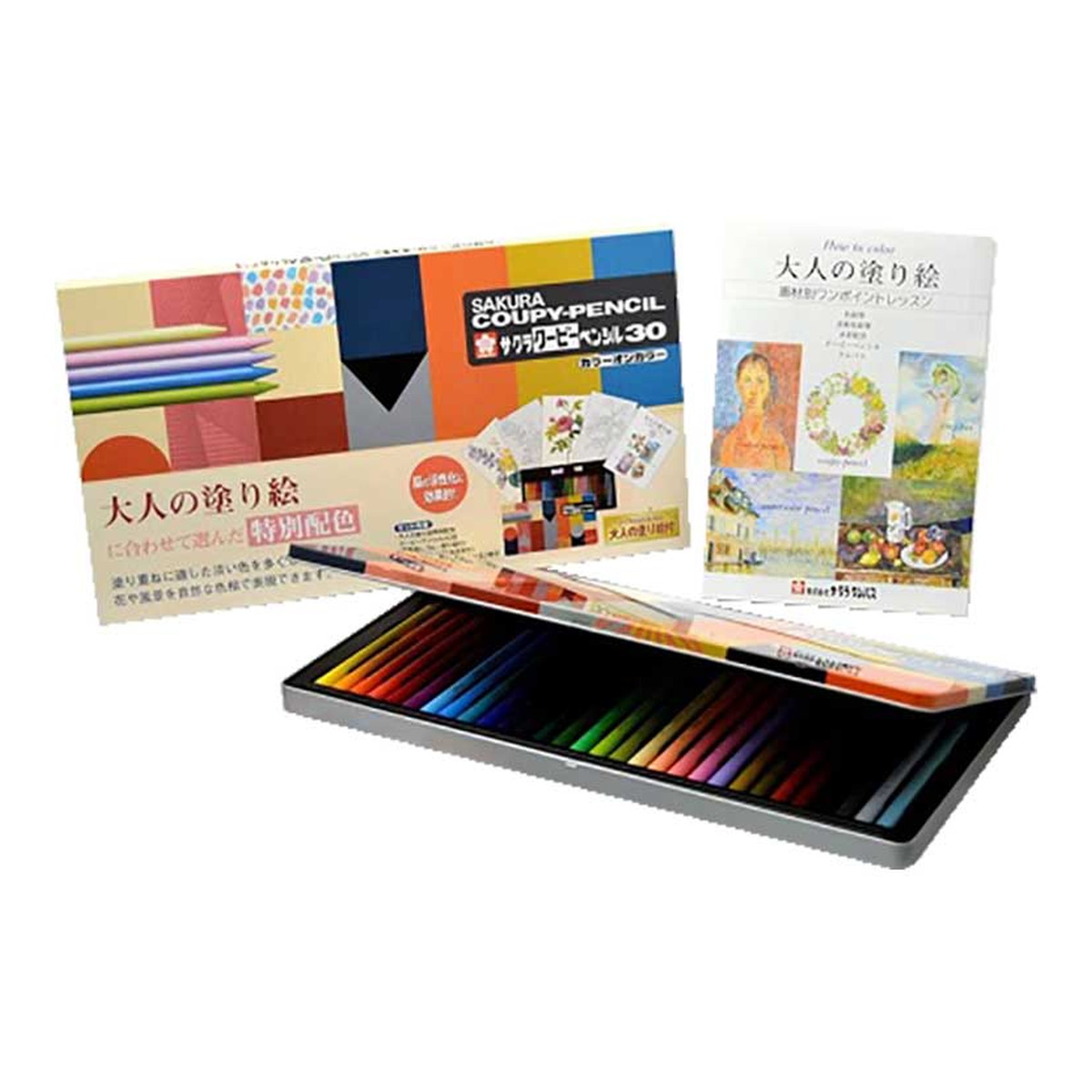 【送料込・まとめ買い×18個セット】サクラクレパス おとなの塗り絵 クーピーペンシル 30色 カラーオンカラー FY30NU|日用品&生活雑貨の店「カットコ」
