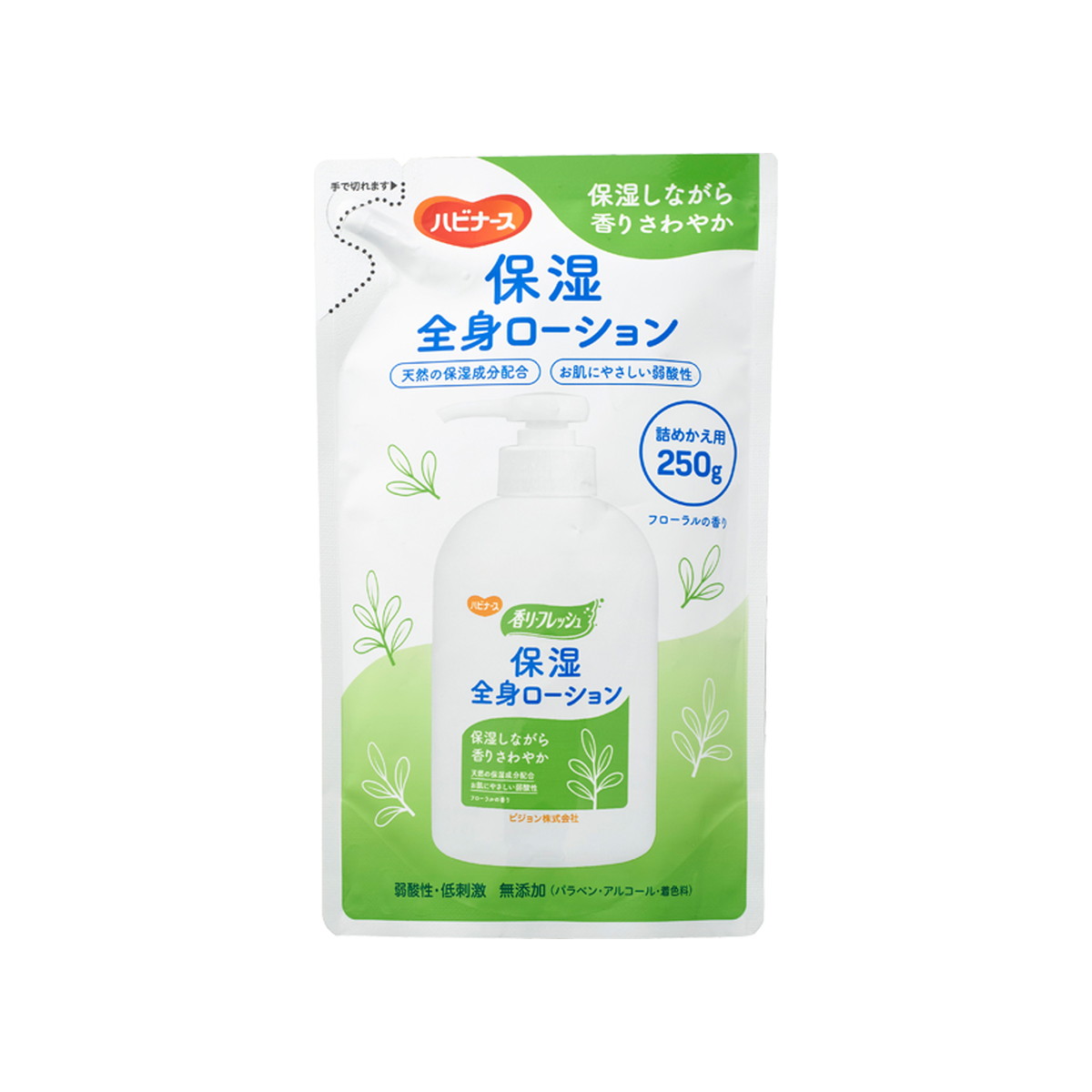 【送料込・まとめ買い×30個セット】ピジョン ハビナース 保湿 全身ローション 詰めかえ用 250g フローラルの香り