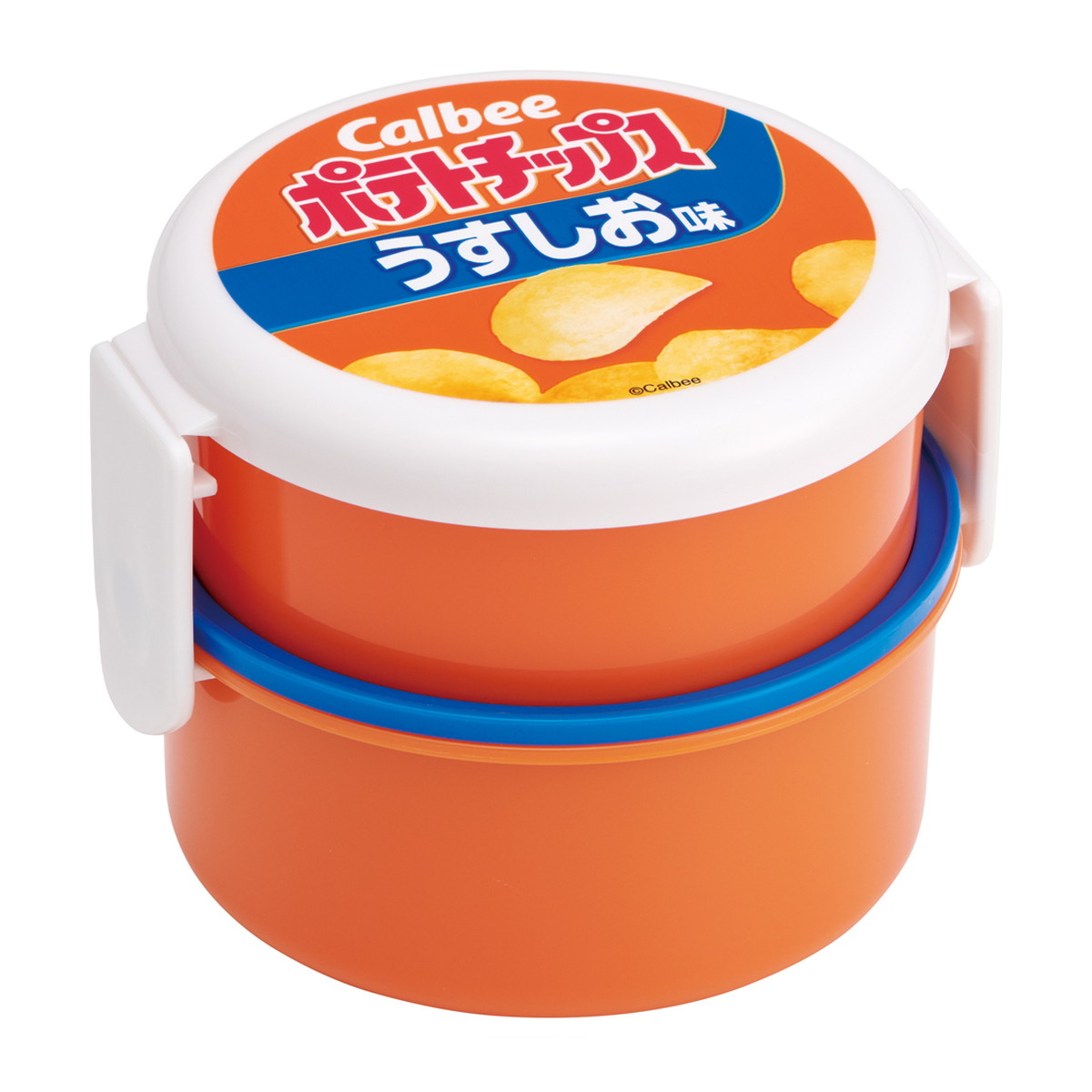 【送料込・まとめ買い&times;48個セット】スケーター お弁当箱 2段 ランチボックス 丸型 500mL ミニフォーク付 ONWR1 ポテチうすしお｜日用品＆生活雑貨の店「カットコ」 30,857円
