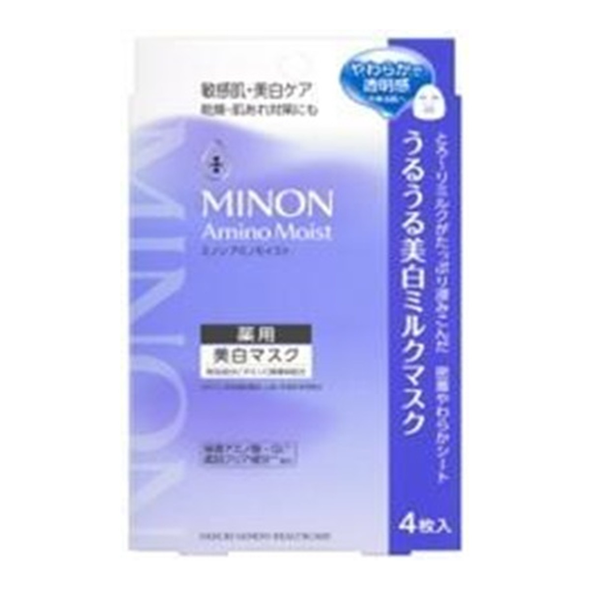 【送料込・まとめ買い×12個セット】第一三共ヘルスケア ミノン アミノモイスト 薬用 うるうる美白ミルクマスク 4枚入 美白マスク