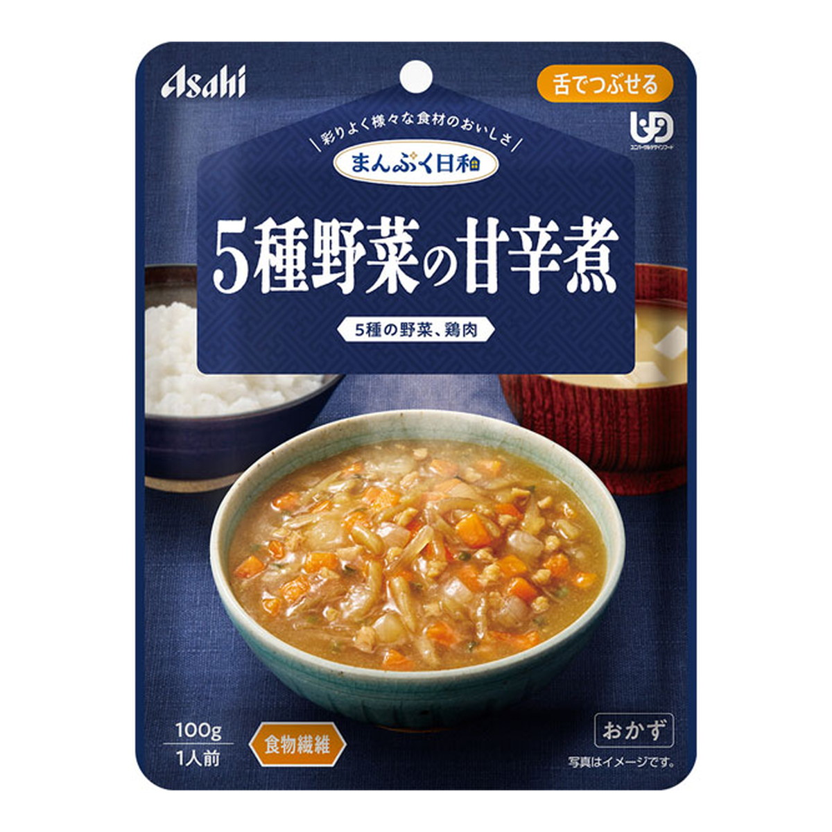【送料込・まとめ買い×24個セット】アサヒグループ食品 まんぷく日和 5種野菜の甘辛 100g