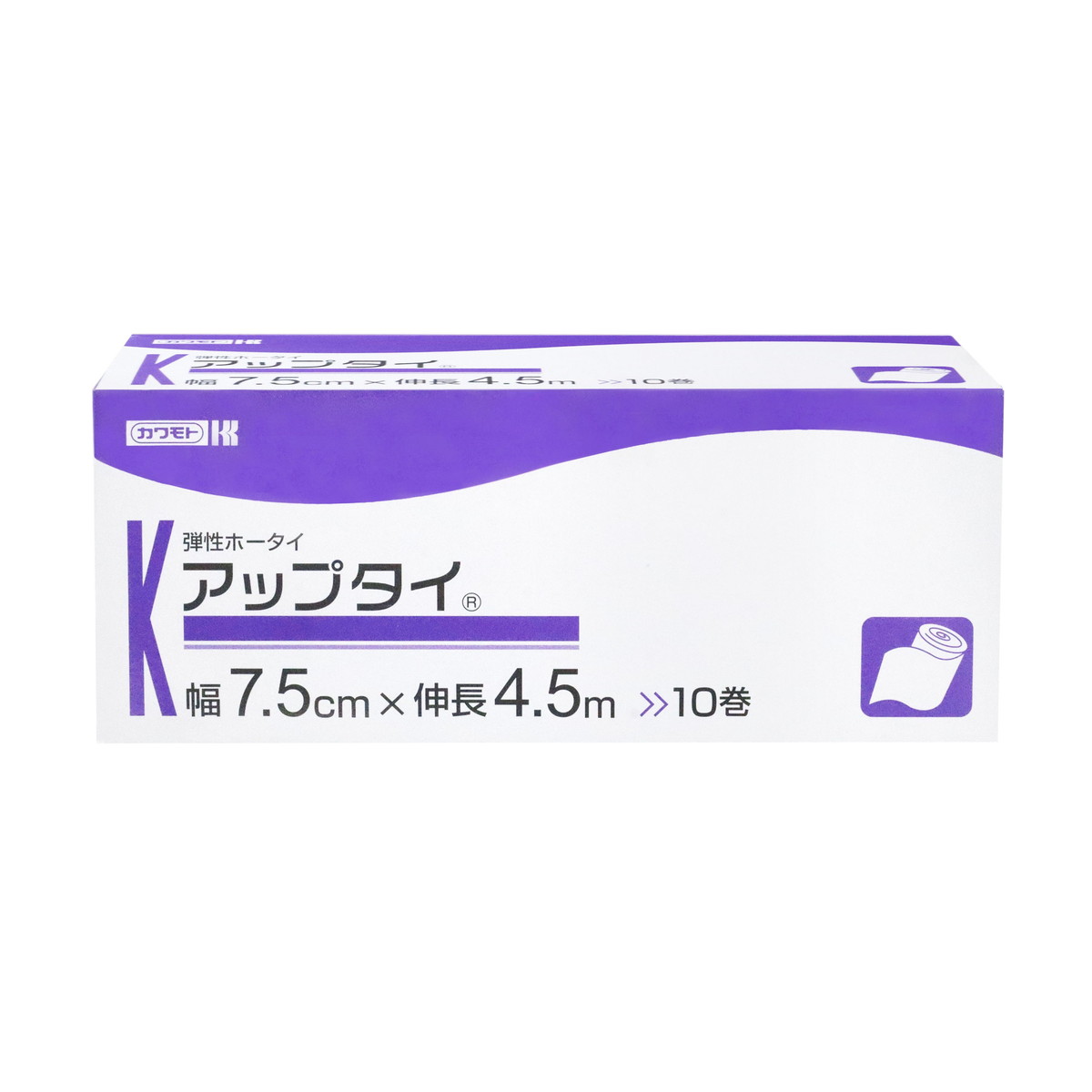 【送料込・まとめ買い×24個セット】川本産業 アップタイ 幅7.5cm×伸長4.5m 10巻 弾性ホータイ|日用品&生活雑貨の店「カットコ」
