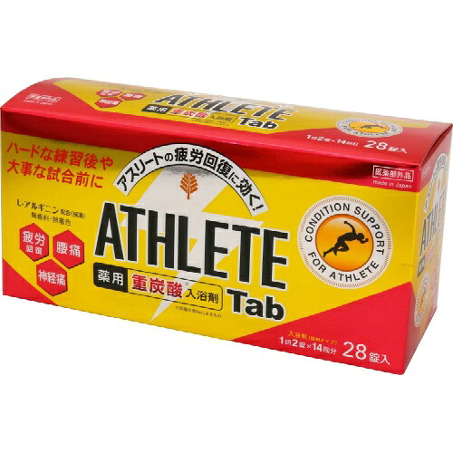 【送料込】 紀陽除虫菊 薬用重炭酸入浴剤 ATHLETE Tab 28錠入 1個 ×12個セット