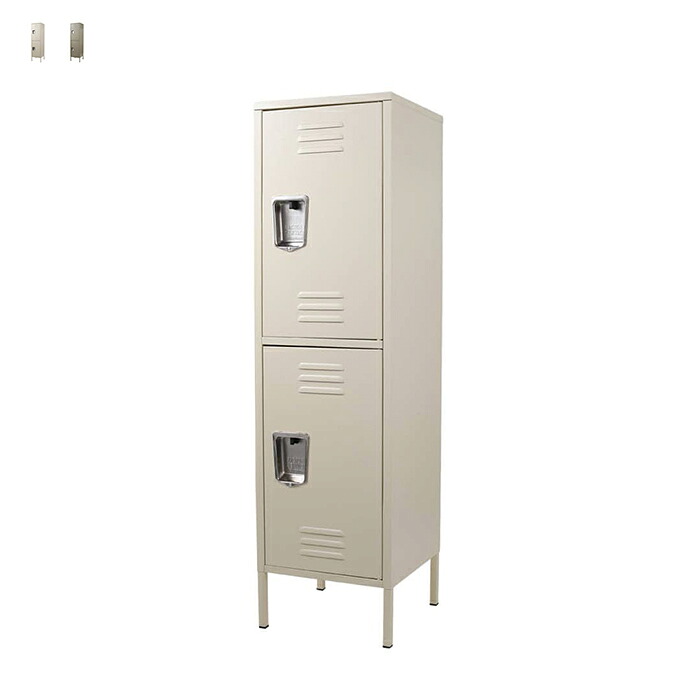 ロッカー 組立式 STEEL LOCKER 2DOOR H845-1047 幅380x奥行380x高さ1375mm ダルトン｜A-Tal Interior