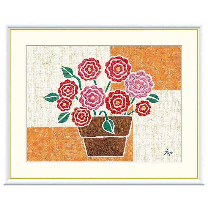 額絵 薔薇 佐藤沙耶 61x49.5糎 三幸 アートパネル・アートボード-インテリア・寝具・収納-壁紙・装飾フィルム