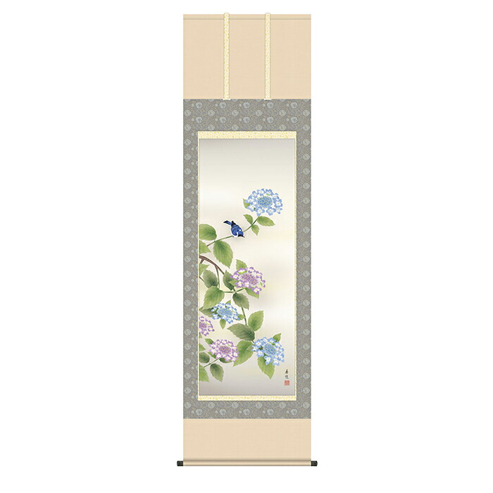 掛け軸 紫陽花 西尾香悦 54.5x190cm 三幸|A-Tal Interior