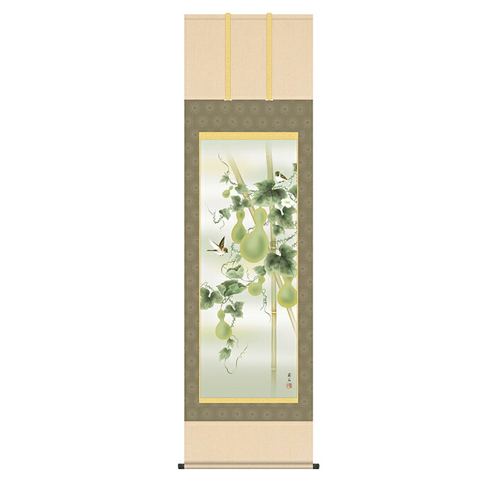 掛け軸 六瓢 高見蘭石 54.5x190cm 三幸｜A-Tal Interior