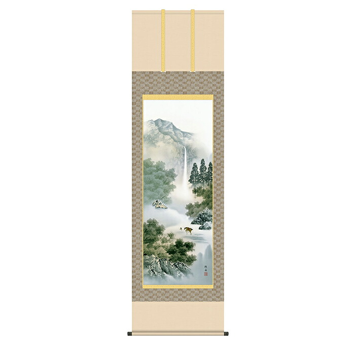 掛け軸 山河望郷 長江桂舟 54.5x190cm 三幸|A-Tal Interior