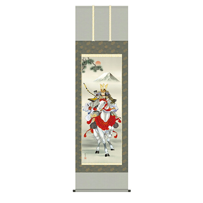 掛け軸 白馬武者 長江桂舟 54.5x190cm 三幸｜A-Tal Interior 21,127円