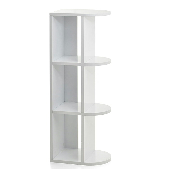 4段仕合わせ BF DECO BFRC0378MOWHT 幅400x奥ふかさ300x高さ1070粍 B.Bファニシング 収納家具-本棚・ラック・カラーボックス