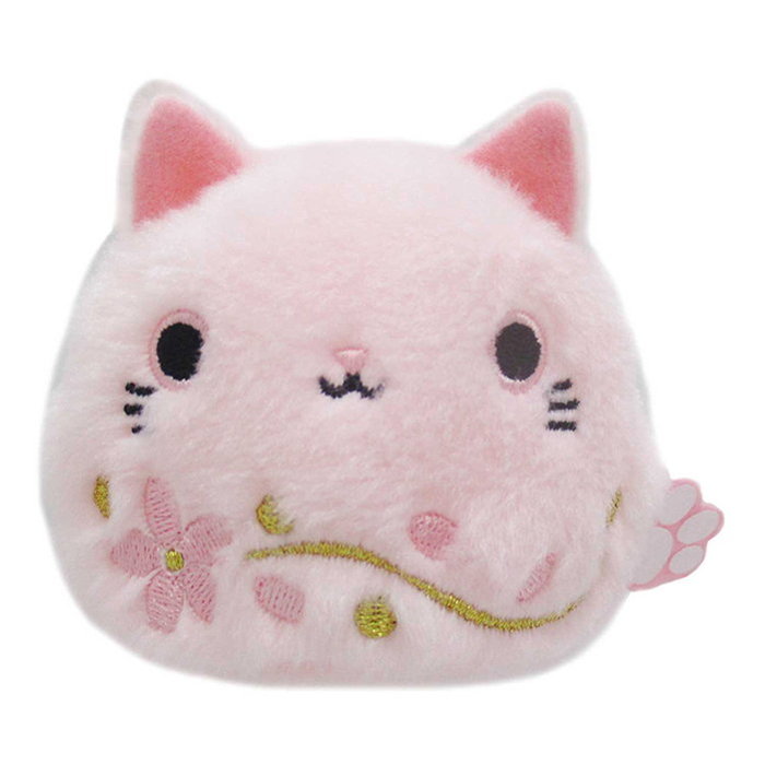 ねこだんご おもち巾着袋 さば ぬいぐるみ  17cm おもち巾着袋 くろ｜三英貿易株式会社
