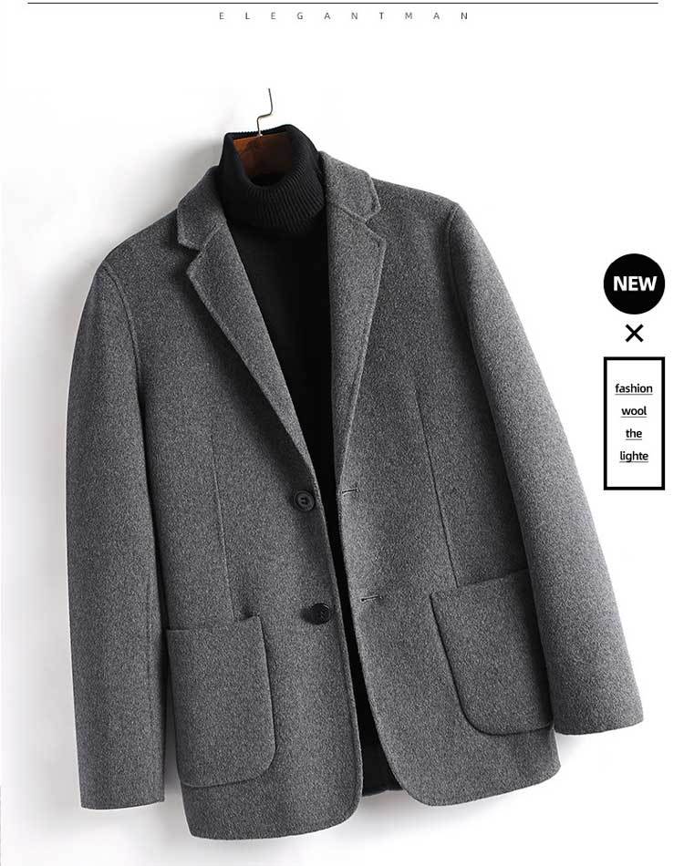 新品 楽天市場 送料無料 メンズ ジャケット アウター テーラードジャケット グレー ブラック ブラウン ネイビー テーラードジャケット メンズファッション 冬 秋冬 冬服 秋服 厚手 ミドル丈 無地 ビジネス 2つボタン テレワーク 通勤 ウール混紡 シンプル Jk262