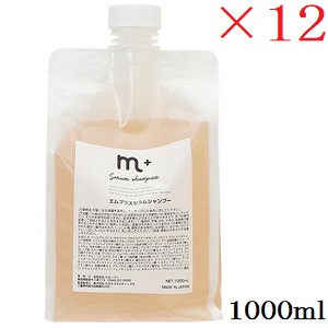 m+ エムプラス セラムシャンプー 1000ml ×12書き割り