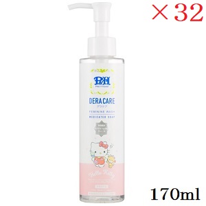 P&H フェミニンウォッシュ 薬用デラケア サンリオ キティ 170ml 爽やかなホワイトティーの香り ×32セット (医薬部外品)|アットビューティー株式会社
