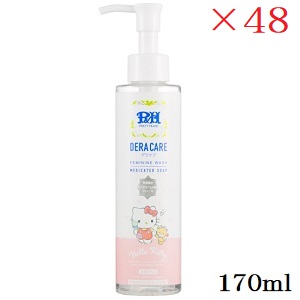 P＆H フェミニンウォッシュ 薬用デラケア サンリオ キティ 170ml 爽やかなホワイトティーの香り &times;48セット (医薬部外品)｜アットビューティー株式会社