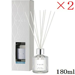 6306 晴香堂 リードディフューザー VAGE [バーグ] 180ml ホワイトムスク×2セット