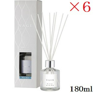 6306 晴香堂 リードディフューザー VAGE [バーグ] 180ml ホワイトムスク×6セット