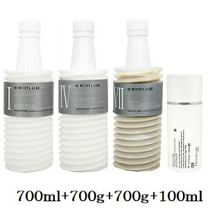 ムコタ アデューラ アイレ 01 リゼ 700ml + 04 アクア 700g + 07 フォーパーマ 700g + 09 フォーウェーブ 100ml 6,546円