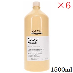 ロレアル セリエ アブソルート R ゴールト シャンプー 1500ml ×6仕掛ける [ディスペンサー絶無]