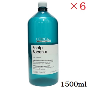 ロレアル セリエ 手利き スカルプ スーペリアシャンプー 1500ml ×6仕掛ける [ディスペンサー絶無]
