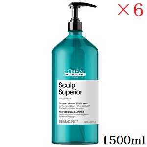 ロレアル セリエ エクスパート スカルプスーペリアシャンプー 1500ml ×6セット [ディスペンサー付]