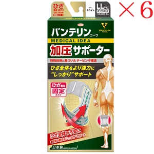 興和新薬 バンテリンコーワ サポーター ひざ専用固定タイプ ゆったり大きめサイズ ホワイト &times;6セット｜アットビューティー株式会社 15,002円