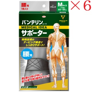 興和新薬 バンテリンコーワ 支持者 腰成人男性用原則として大きさ 黒いこと ×6仕掛ける
