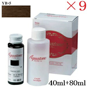 ホーユー アクアトーン 1剤40ml + 2剤80ml YB-5 ×9セット (医薬部外品)