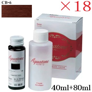 ホーユー アクアトーン 1剤40ml + 2剤80ml CB-6 &times;18セット (医薬部外品)｜アットビューティー株式会社 10,811円