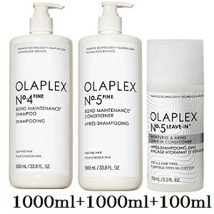 オラプレックス No.4 ファイン 1000ml + No.5 1000ml + No.5 リーブイン 100ml｜アットビューティー株式会社 25,080円