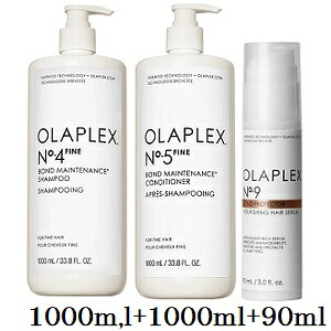 オラプレックス No.4 ファイン 1000ml + No.5 1000ml + No.9 ヘアセラム 90ml｜アットビューティー株式会社 25,080円