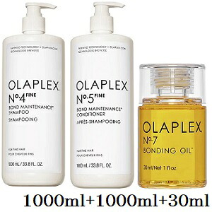 オラプレックス No.4 ファイン 1000ml + No.5 1000ml + No.7 ボンディングオイルa 30ml｜アットビューティー株式会社 25,080円