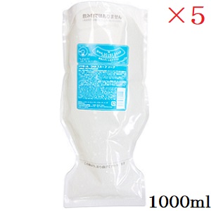 心の臓ショッピングセンター デオキシリボ核酸 えり巻き石けん 1000ml レフィル 詰替用 ×5書き割り