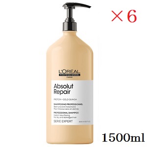 ロレアル セリエ アブソルート R ゴールド シャンプー 1500ml ×6セット [ディスペンサー付]