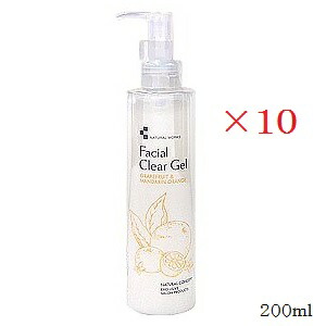 自然的ワークス フェイシャルクリアジェル N 200ml ×10書き割り