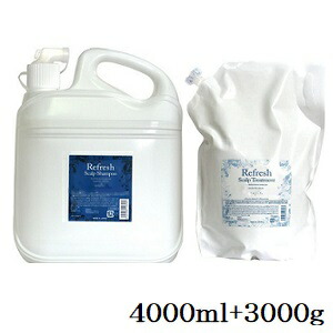 ナプラ リフレッシュ スキャルプ シャンプー 4000ml + ヘアトリートメント 3000g