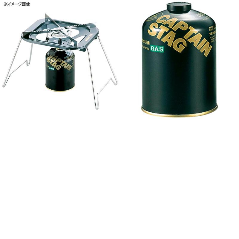 キャプテンスタッグ(CAPTAIN STAG) 【2点セット】大型五徳ガスバーナーコンロ(収納バッグ付)+レギュラーガスカートリッジCS-500 M-8809+M-8250｜アット防災