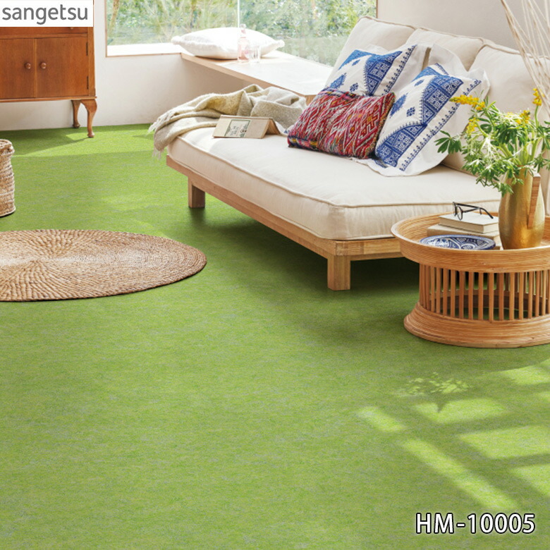 楽天市場 平日12時までなら即日出荷可 New クッションフロア 芝生 Hm サンゲツ 10cm単位 グリーン 緑 Cf シート アットdeco アットデコ